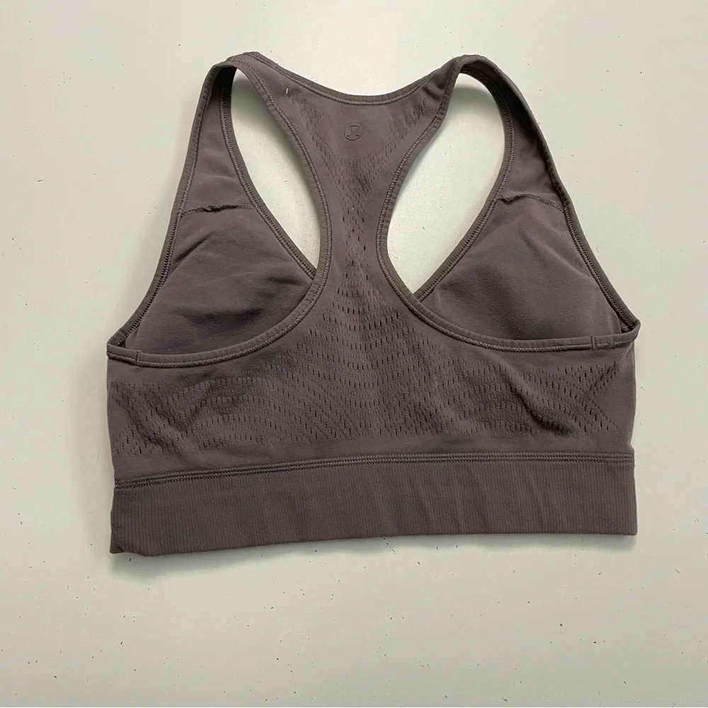 Lululemon Reveal Sports Bra Digital Rain Light Support Knit Lunar Rock Taupe